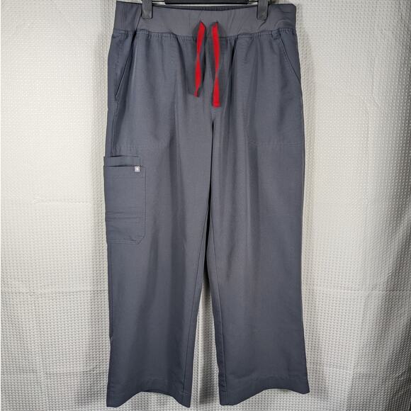 FIGS Technical Collection Gray Scrub Pants XXL Petite Women’s Drawstring Pockets - Picture 1 of 4